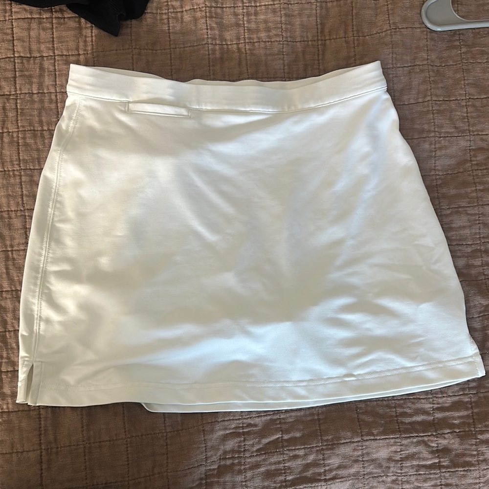 Adidas White A-Line Mini Skirt Athletic